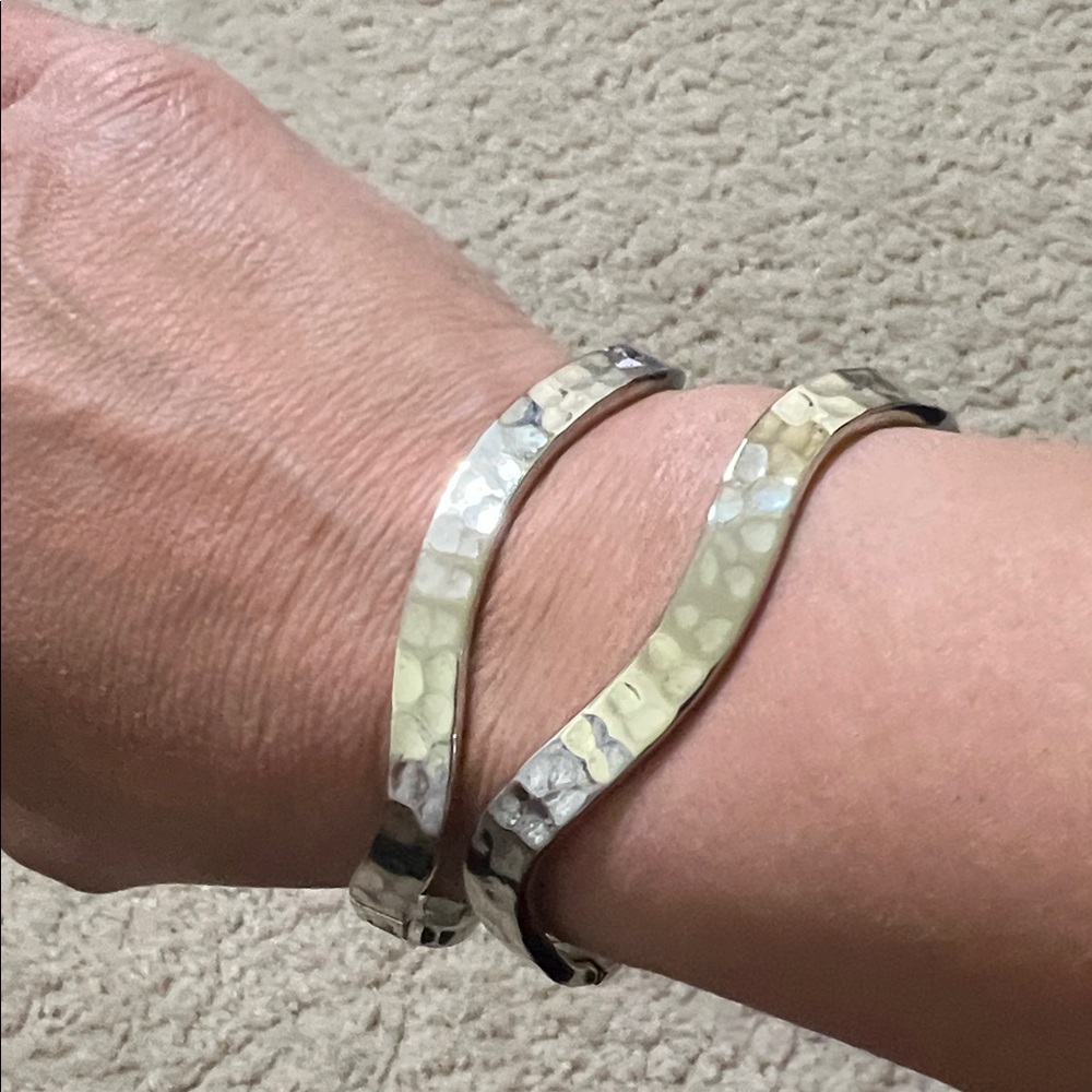 Elegant Lot of Silver Bangle Sets - Picture 5 of 8